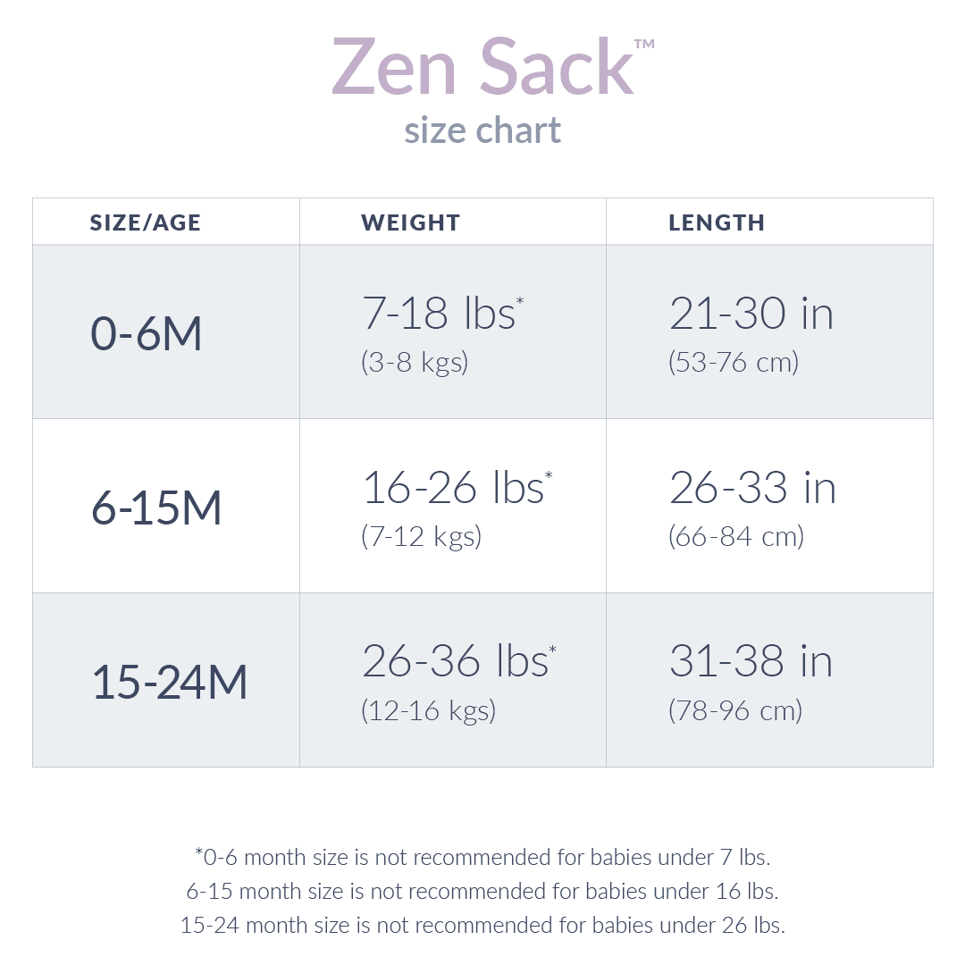 Weighted Sleep Sack Zen Sack™ Classic Nested Bean